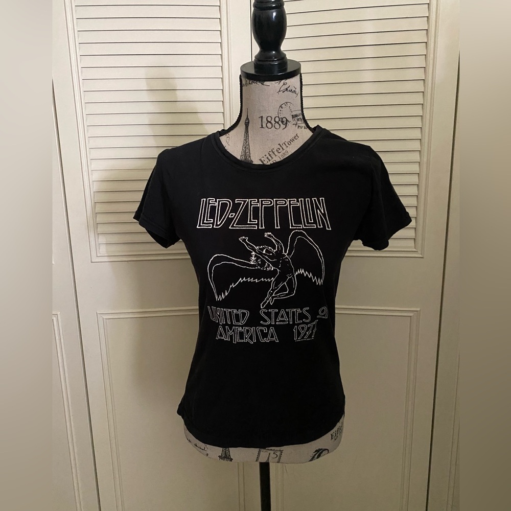 Bay Island Sportswear Led Zeppelin United States Of America 1977 band tee music